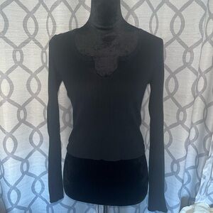 Black long sleeve top